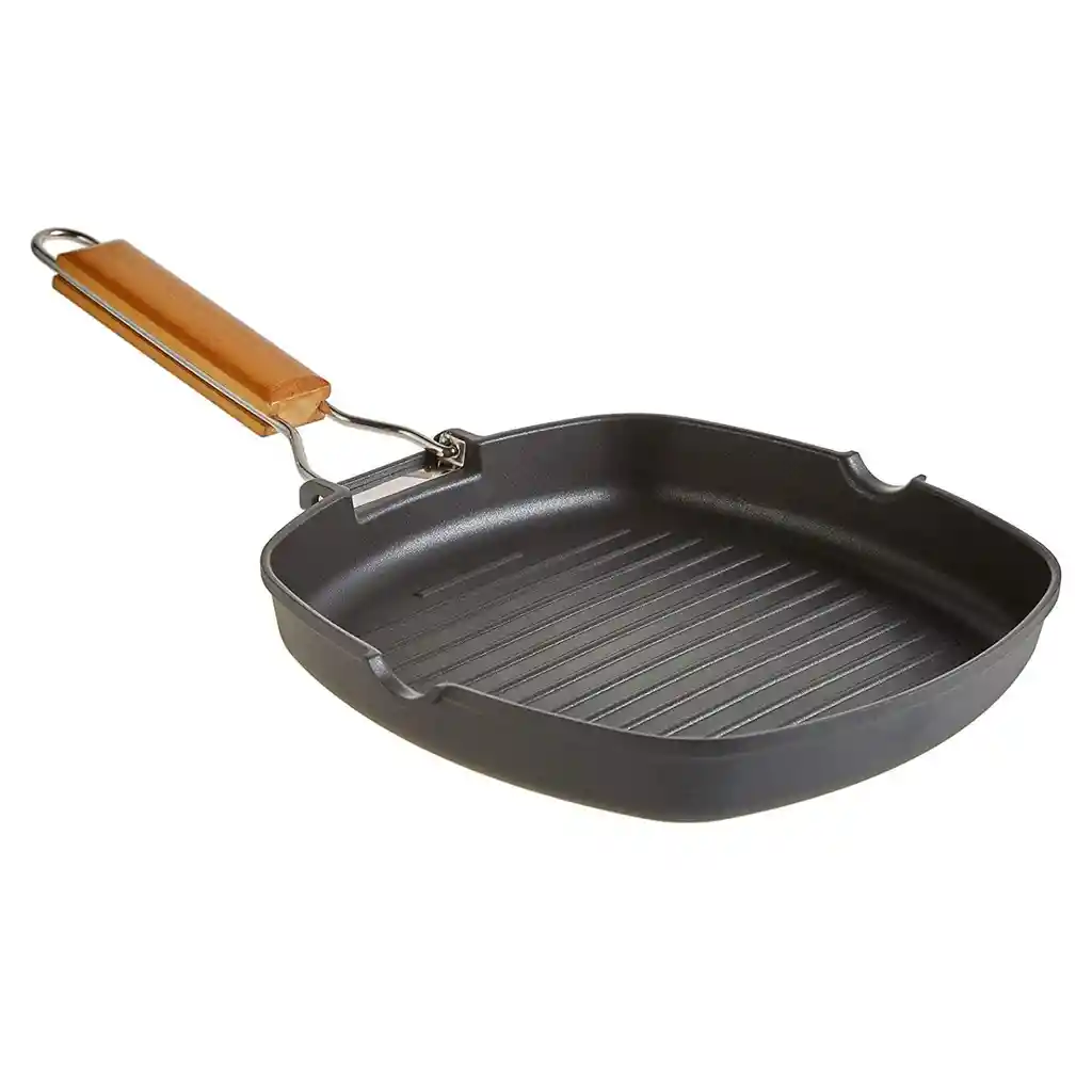 Sarten Parrilla Cocina Grill Cuadrado Antiadherente 24 Cm
