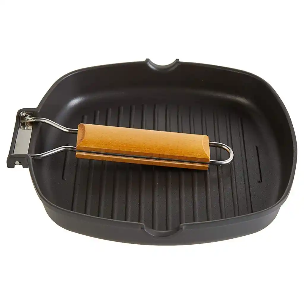 Sarten Parrilla Cocina Grill Cuadrado Antiadherente 24 Cm