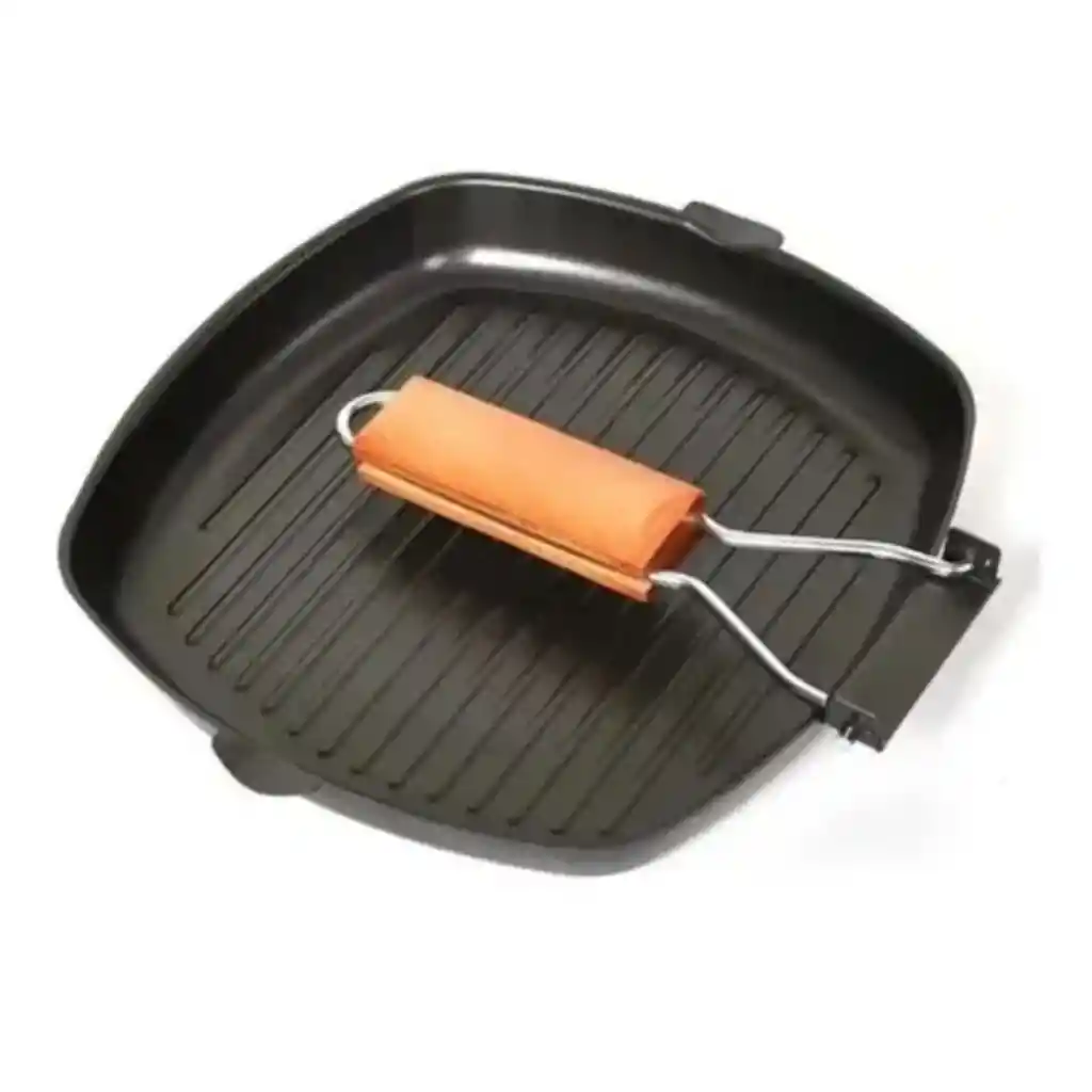 Sarten Parrilla Cocina Grill Cuadrado Antiadherente 20 Cm