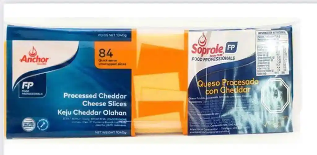 Soprole Queso Cheddar1 Kilo 40 Gramos