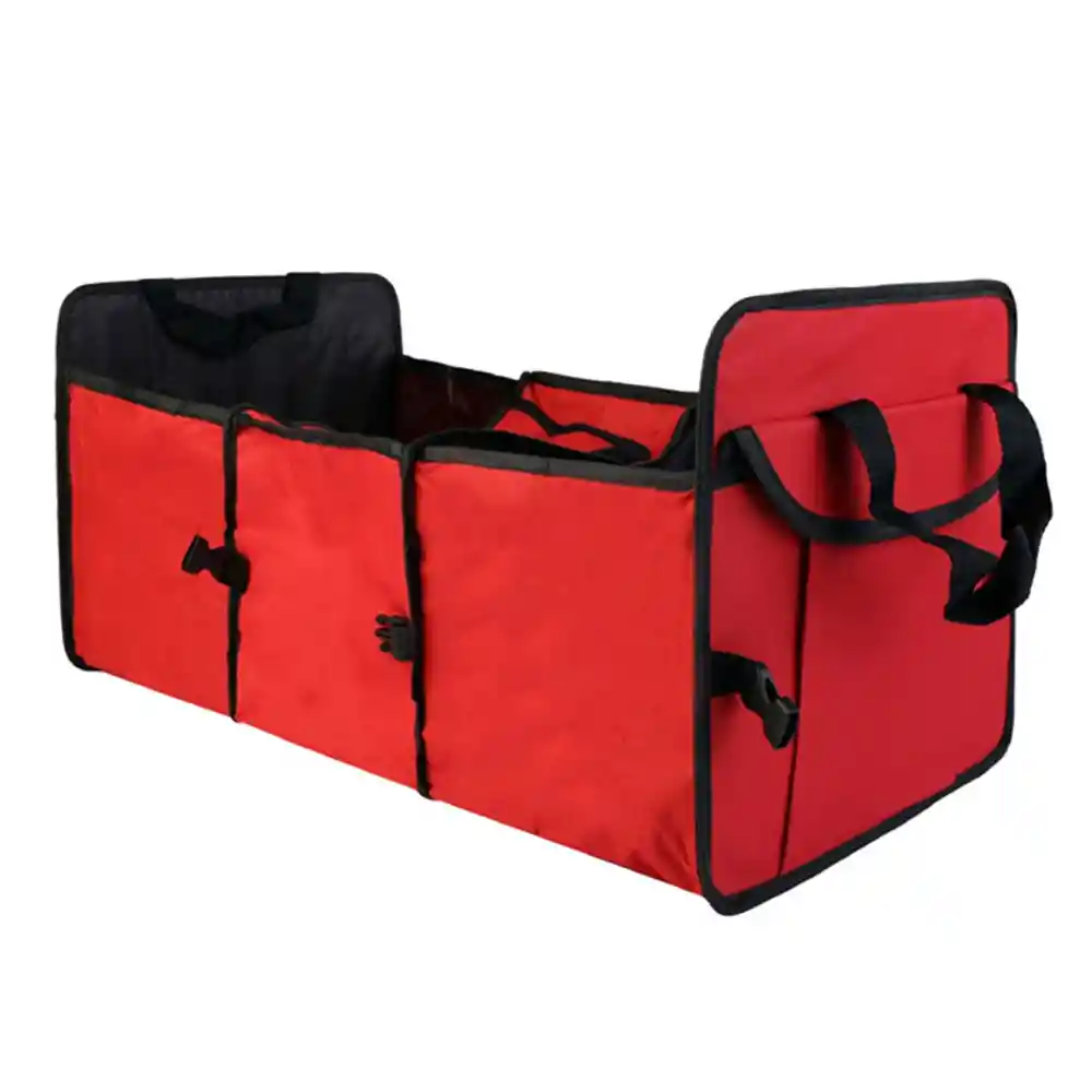 Bolso Organizador Cooler Plegable Maletero Auto Rojo