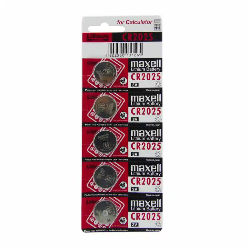 Maxell Pack 5 Pilascr2025 Lithium Battery 3V Tipo Boton