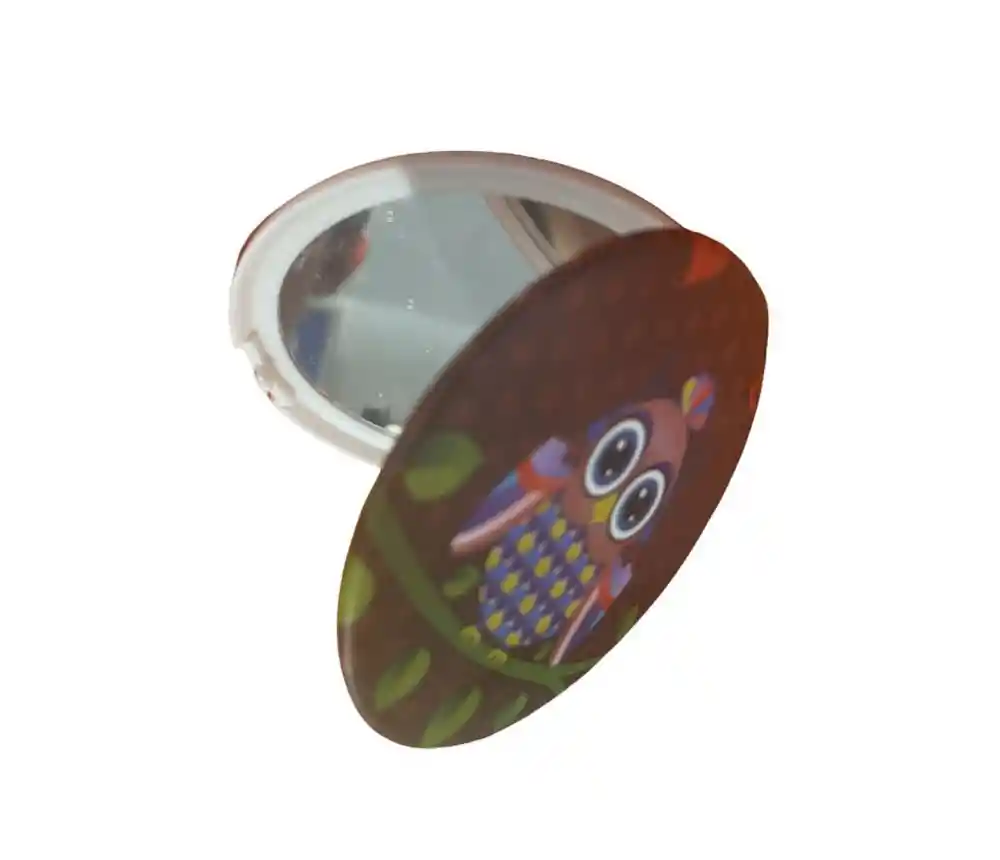 Espejo De Bolsillo Búhos Ojos Grandes