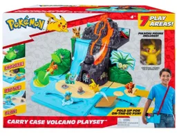 Pokemon Carry Case Volcano Playset Incluye Figura Pikachu
