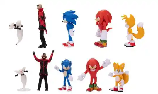 Jakks Sonic 2 The Hedgehog Pack 5 Figuras De La Película ¡articulado!