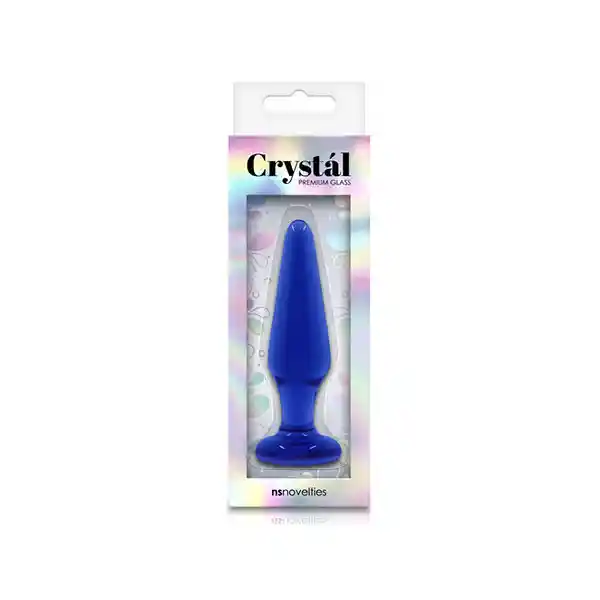 Plug Anal De Cristal Mediano – Azul