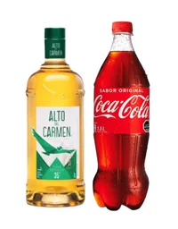 Combos Pisco Alto Del Carmen 1lt + Coca Cola Original