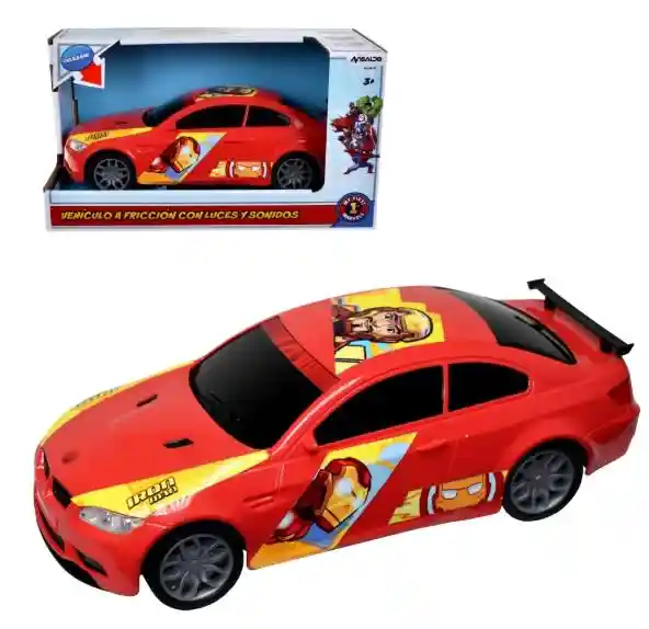 Marvel Super Hero Vehículo A Fricción C/luces Y Sonidos Iron Man