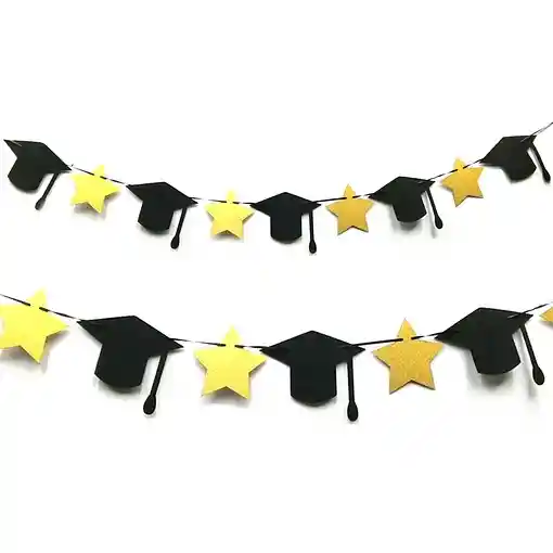 Guirnalda Graduación Gorro Y Estrellas