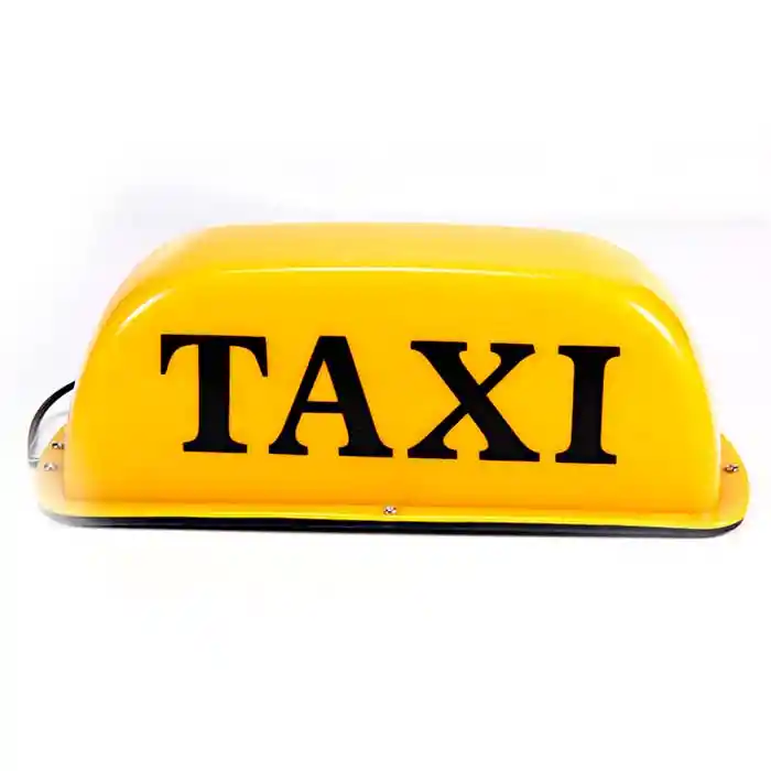 Luminoso Letrero Taxi Amarillo Para Techo Magnético Con Luz