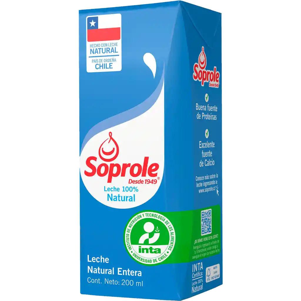 Soprole Leche Natural Entera