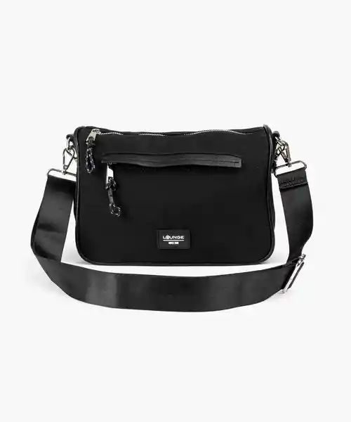 Lounge Cartera Nylon Cruzada Doble Strap Negro