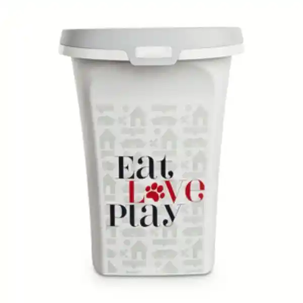 You & me Contenedor Diseño Eat Love Play Perro y Gato Grande