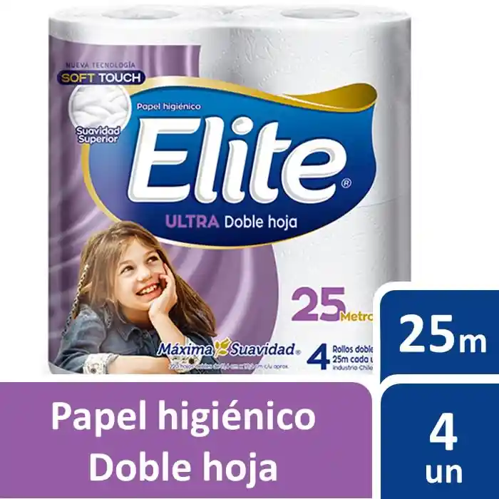 Elite Papel Higienico Ultra Doble Hoja25 M