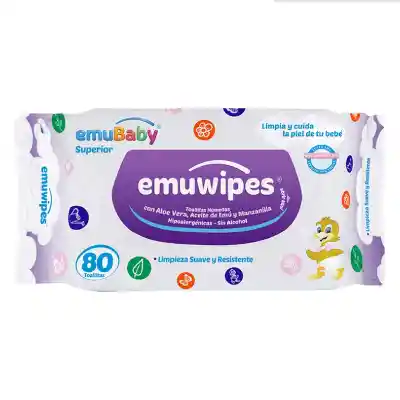 Pack Toallitas Húmedas Emuwipes Sin Tapa 480 Un ( 3 Pack De 160 Unidades)