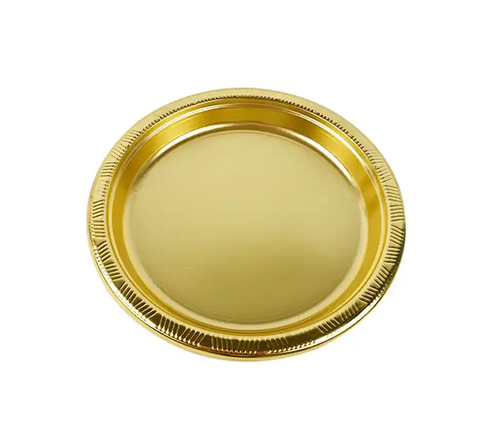 Plato Dorado Plastico