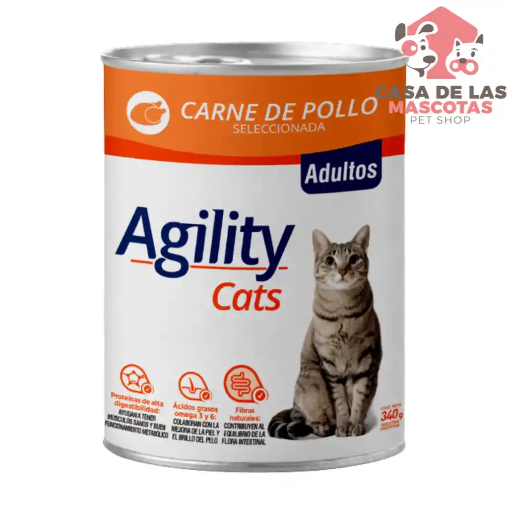 Agility Latagato Adulto Sabor Pollo 340 Gramos