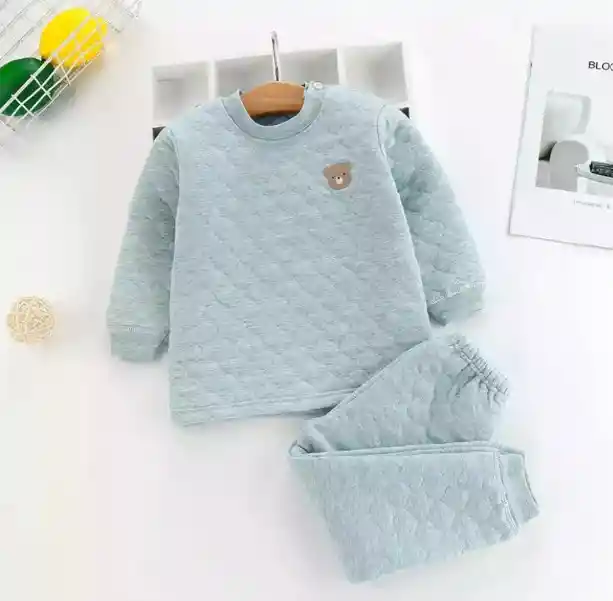 Pijama Algodón Grueso Luxe Menta 2 Años