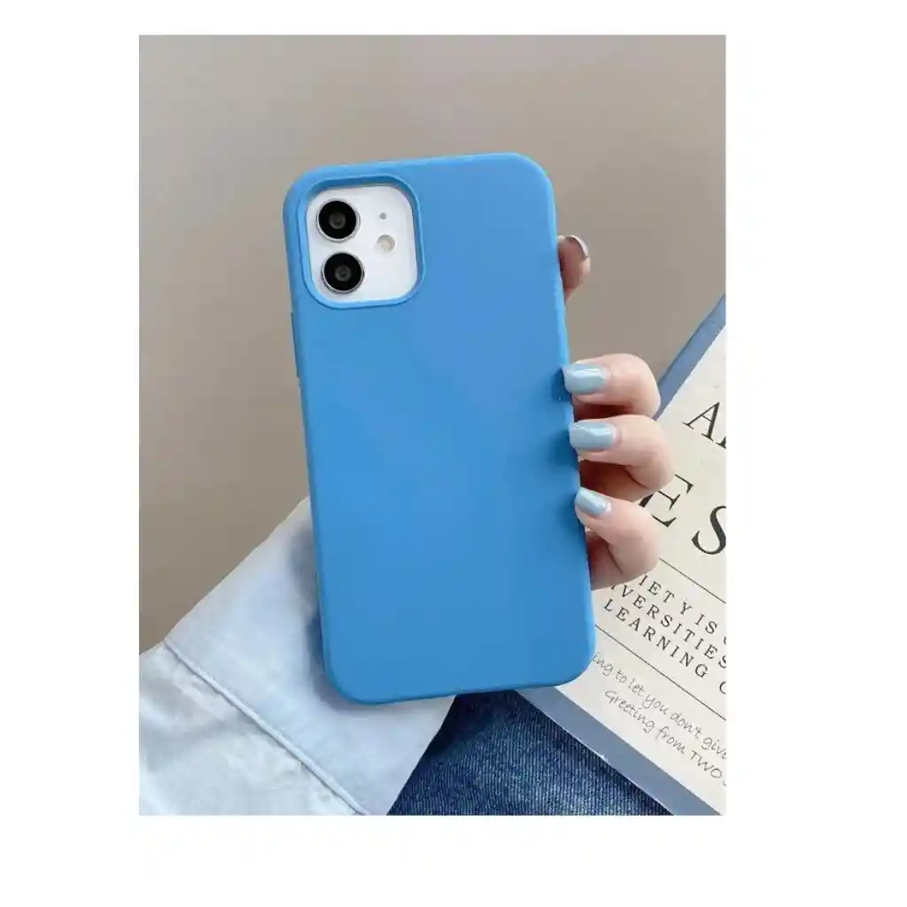 Carcasa Para Iphone 12 12 Pro Color Azul Claro