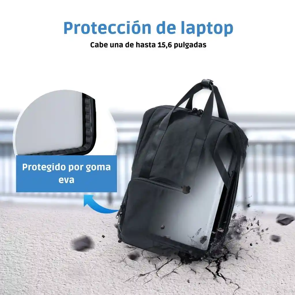 Bagsmart - Mochila Para Notebook De Hasta 15.6" Impermeable - Negro