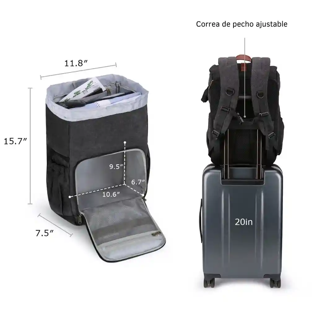 Bagsmart - Mochila Para Cámara Anniston - Negro