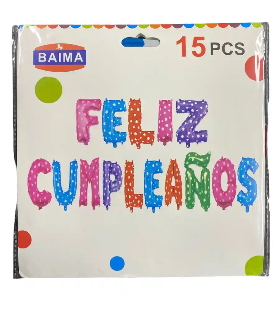 Set De Globos Feliz Cumpleaños 15 Pcs