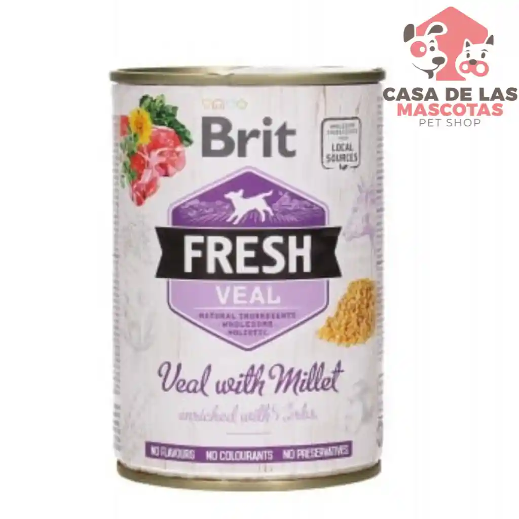 Brit Latafresh Veal And Millet 400 Gramos