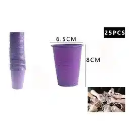 Vaso Plástico Morado 25 Unid