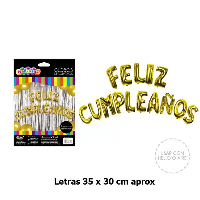 Set Globos Feliz Cumpleaños