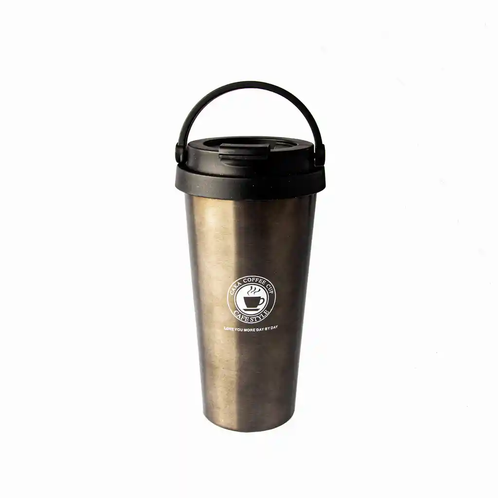 Termo Metálico Estilo Vaso Café Con Argolla 450ml Cafe