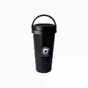 Termo Metálico Estilo Vaso Café Con Argolla 450ml Negro