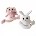 Peluche De Conejitos Largos Estirables Blanco