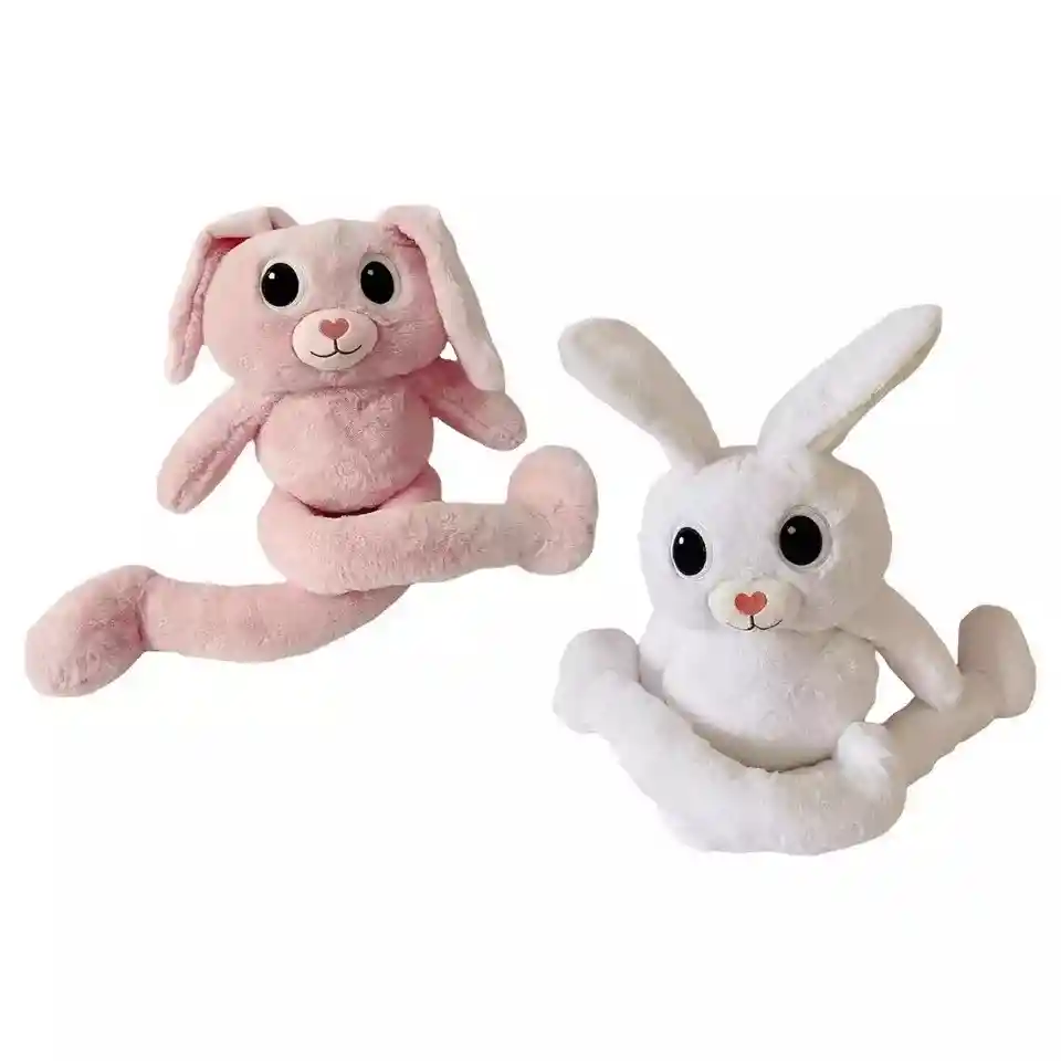 Peluche De Conejitos Largos Estirables Blanco