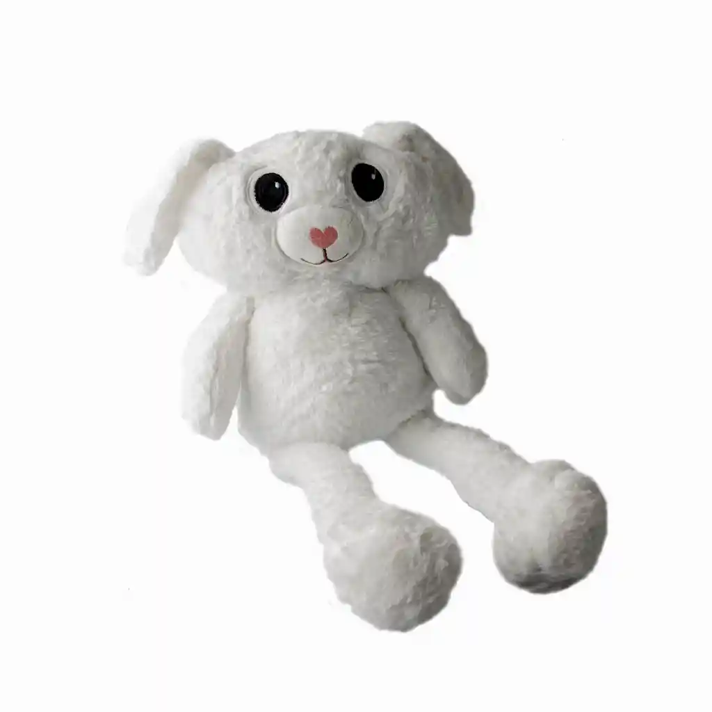 Peluche De Conejitos Largos Estirables Blanco