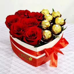 Corazón De Rosas Y Bombones