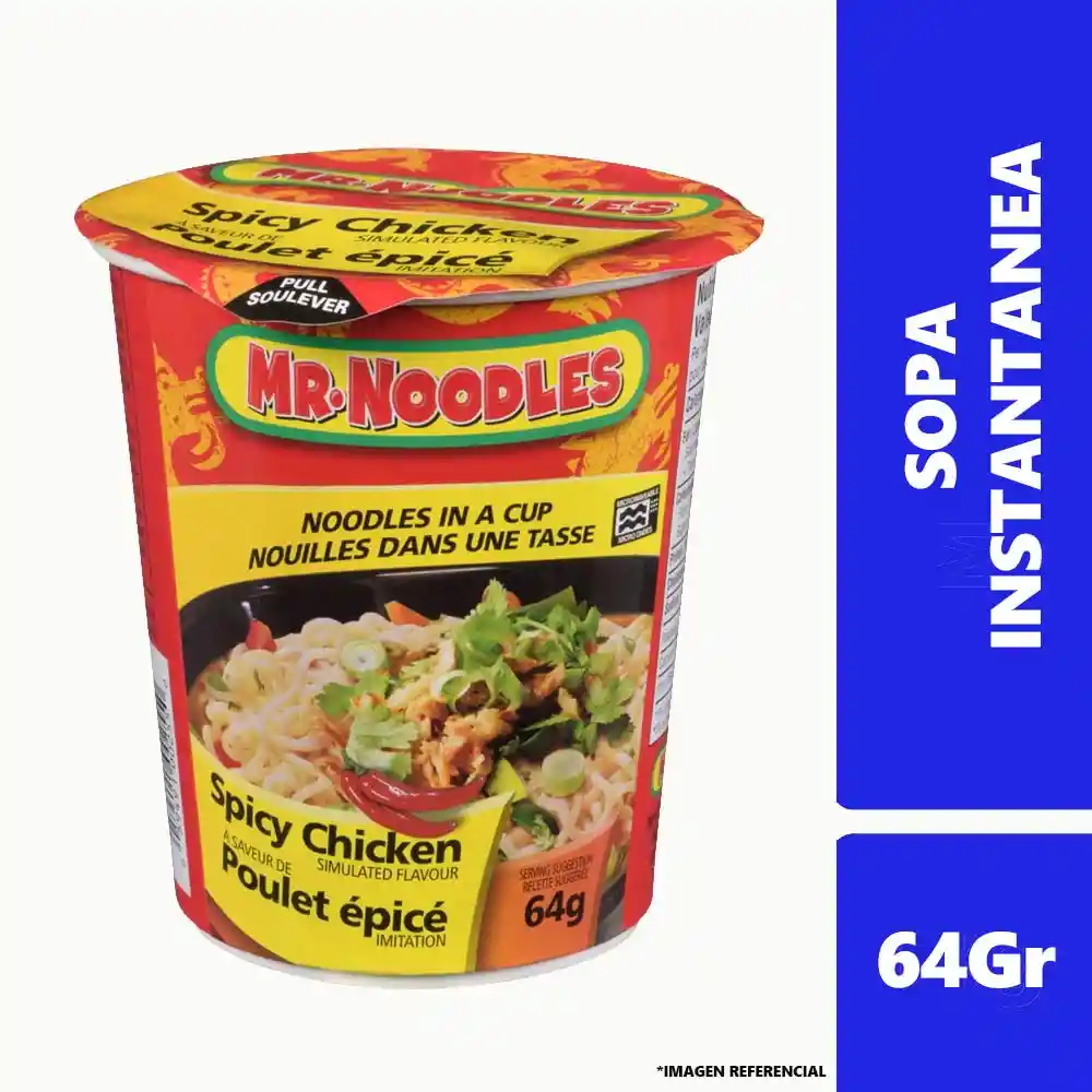 Sopa Instantanea Chicken Pollo Mr. Noodles 64g