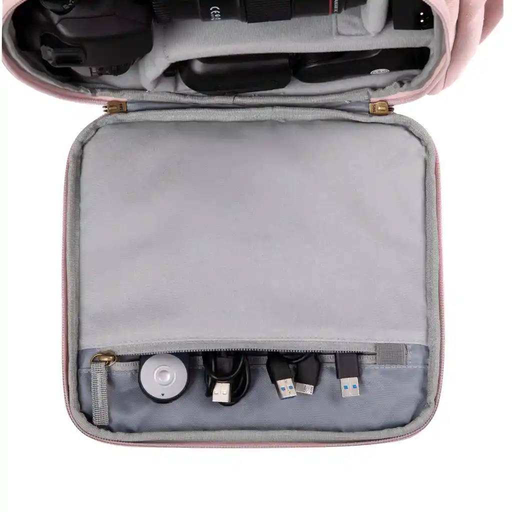 Bagsmart Mochila Para Camara Y Notebook De 15" - Rosado