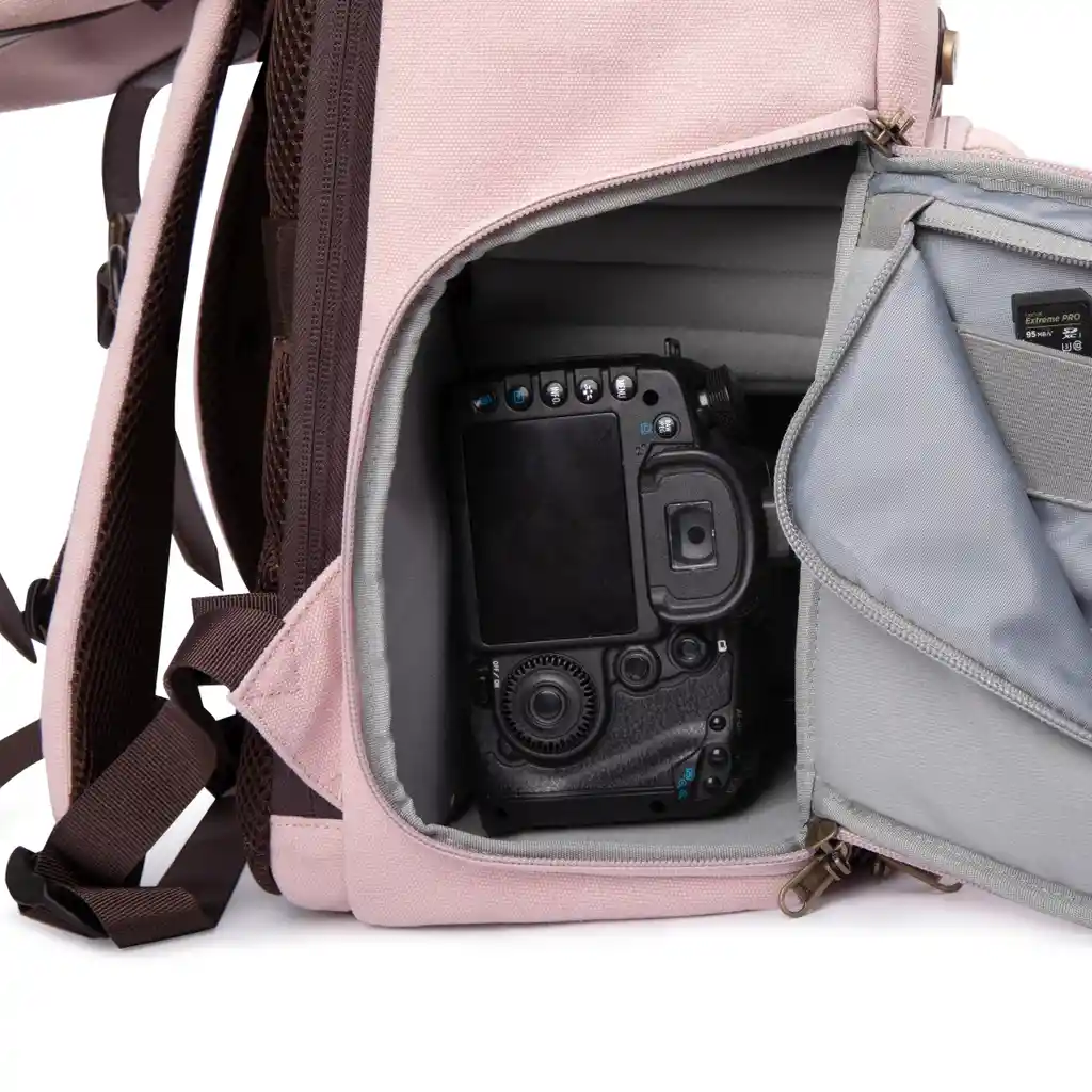 Bagsmart Mochila Para Camara Y Notebook De 15" - Rosado