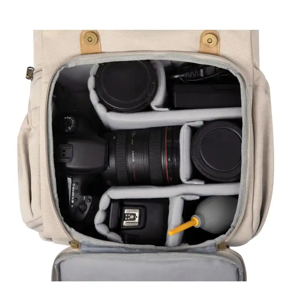 Bagsmart Mochila Para Camara Y Notebook De 15" - Beige