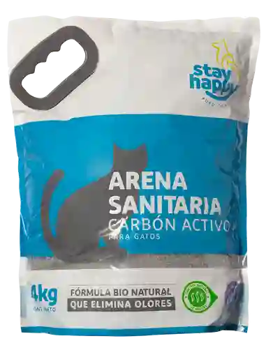 Stay Happy Arena Sanitaria Carbon Activado Para Gatos 4 Kg