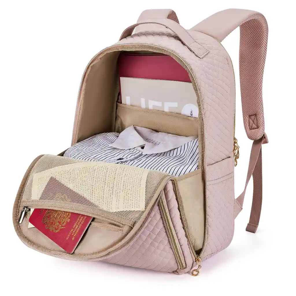 Bagsmart - Mochila Bonchemin Para Notebook Hasta 15.6" - Rosado