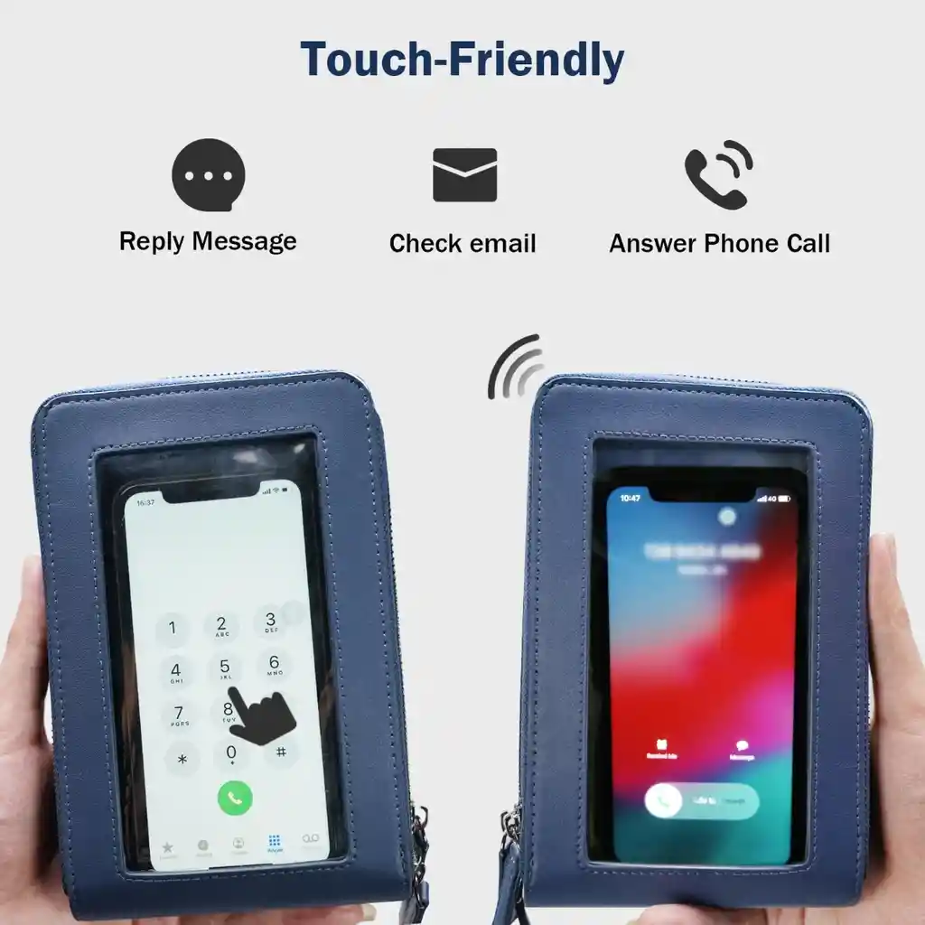 Ecosusi Bandolera Para Celular Con Cartera Desmontable - Azul