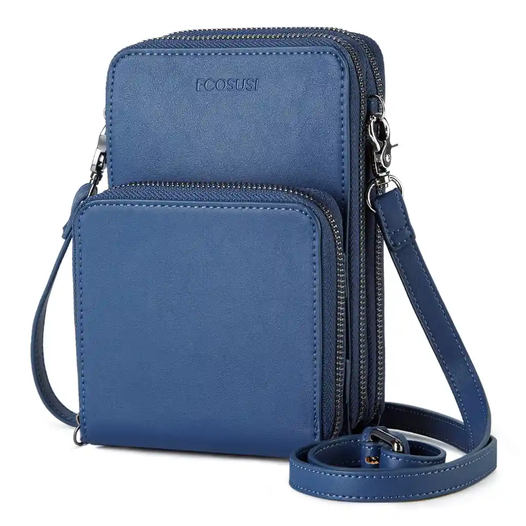 Ecosusi Bandolera Para Celular Con Cartera Desmontable - Azul