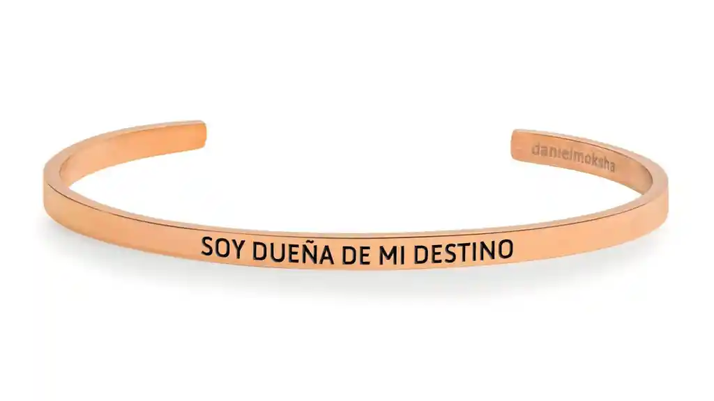 Pulsera Mi Felicidad Depende De Mi Oro Rosa