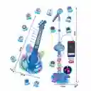 Guitarra Musical De Juguete Con Micrófono Azul