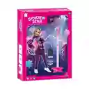 Guitarra Musical De Juguete Con Micrófono Rosada