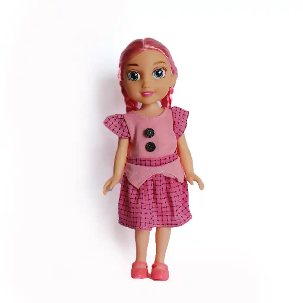 Muñeca Con Lentes Y Trenzas