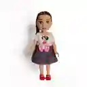 Muñeca Con Lentes Y Trenzas