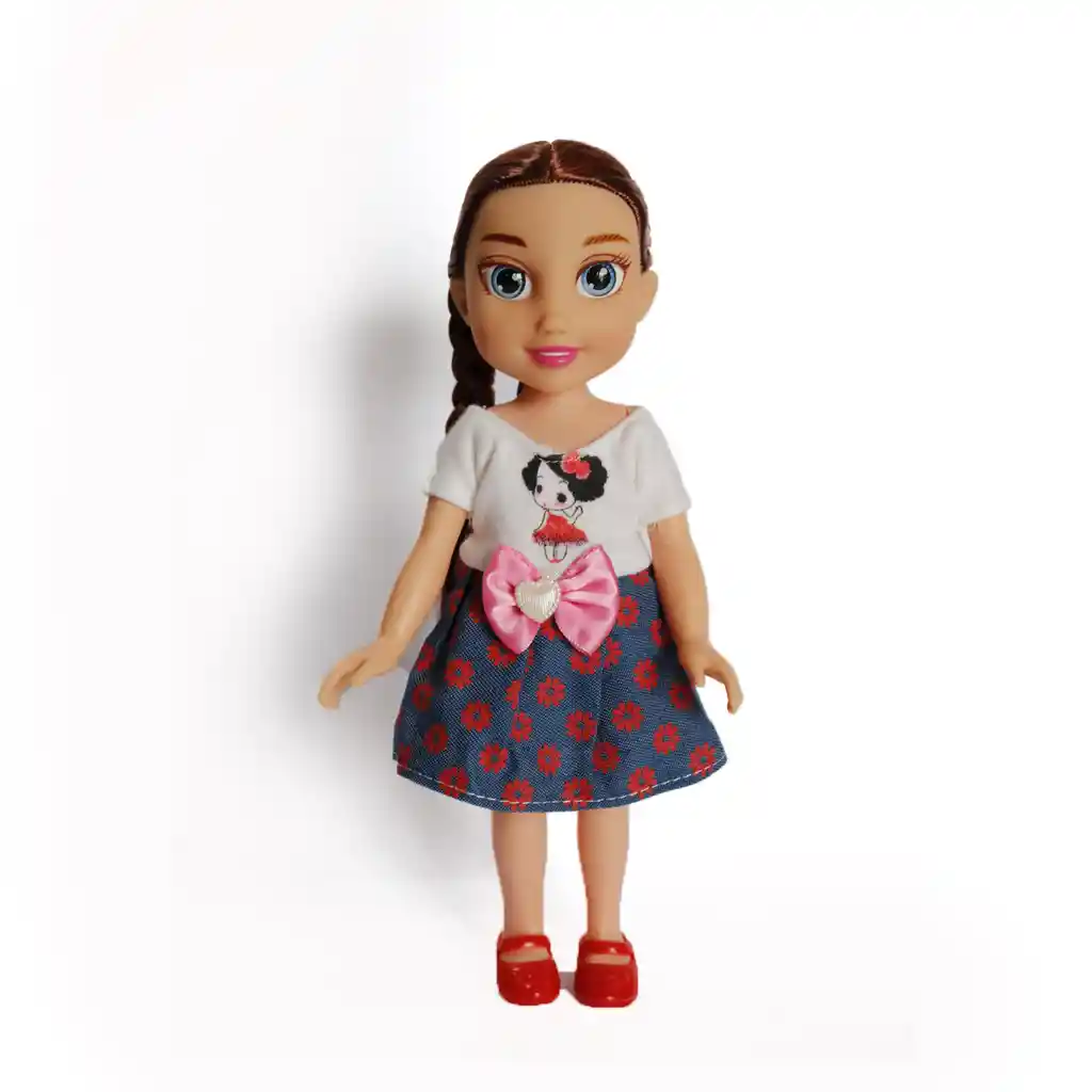 Muñeca Con Lentes Y Trenzas