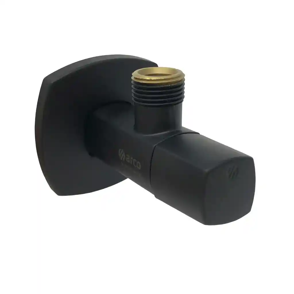 Llave Angular 1/2" X 1/2" Lipstick Negro Antical Arco